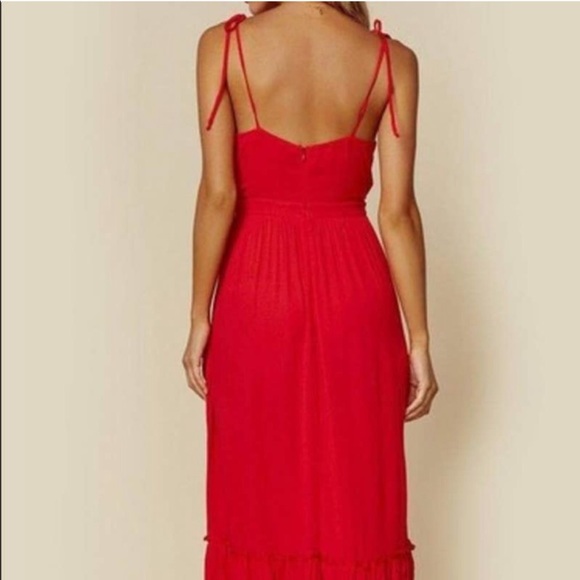 Blue Life red front tie maxi dress - Picture 3 of 10